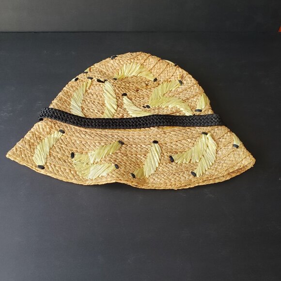 Kate Spade 'That's Bananas' Embroidered Sun Hat, Natural - Picture 8 of 13